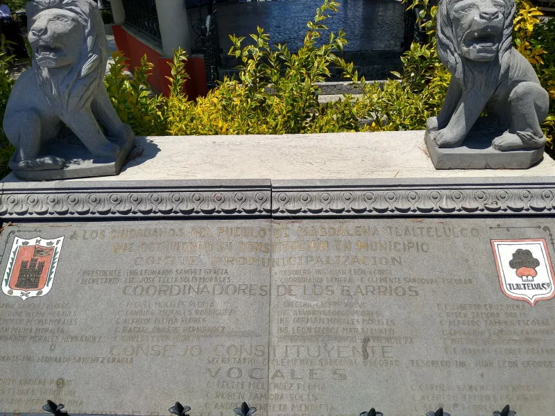 Parque y kiosco de La Magdalena Tlaltelulco