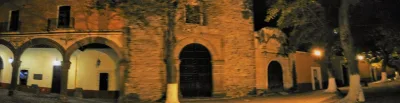 Exconvento de San Francisco y Catedral de Tlaxcala de noche